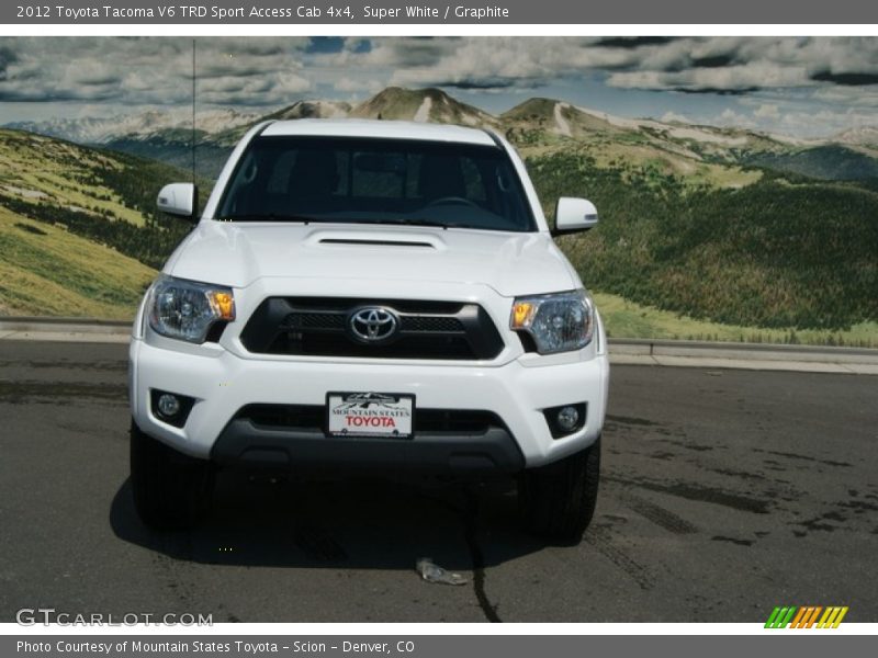 Super White / Graphite 2012 Toyota Tacoma V6 TRD Sport Access Cab 4x4