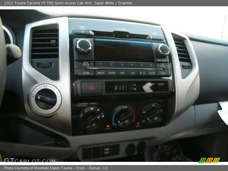 Super White / Graphite 2012 Toyota Tacoma V6 TRD Sport Access Cab 4x4