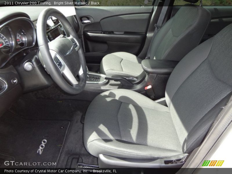 Bright Silver Metallic / Black 2011 Chrysler 200 Touring