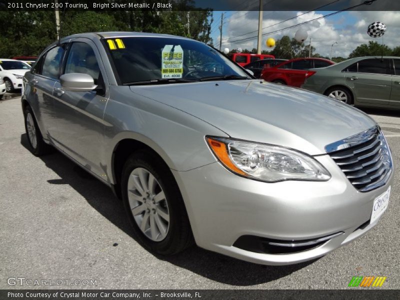 Bright Silver Metallic / Black 2011 Chrysler 200 Touring