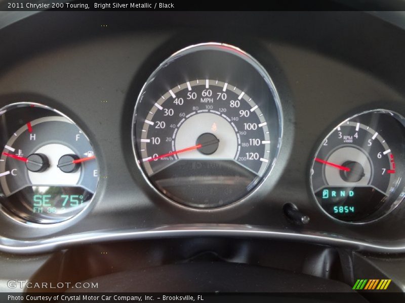 Bright Silver Metallic / Black 2011 Chrysler 200 Touring