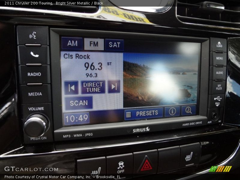 Bright Silver Metallic / Black 2011 Chrysler 200 Touring