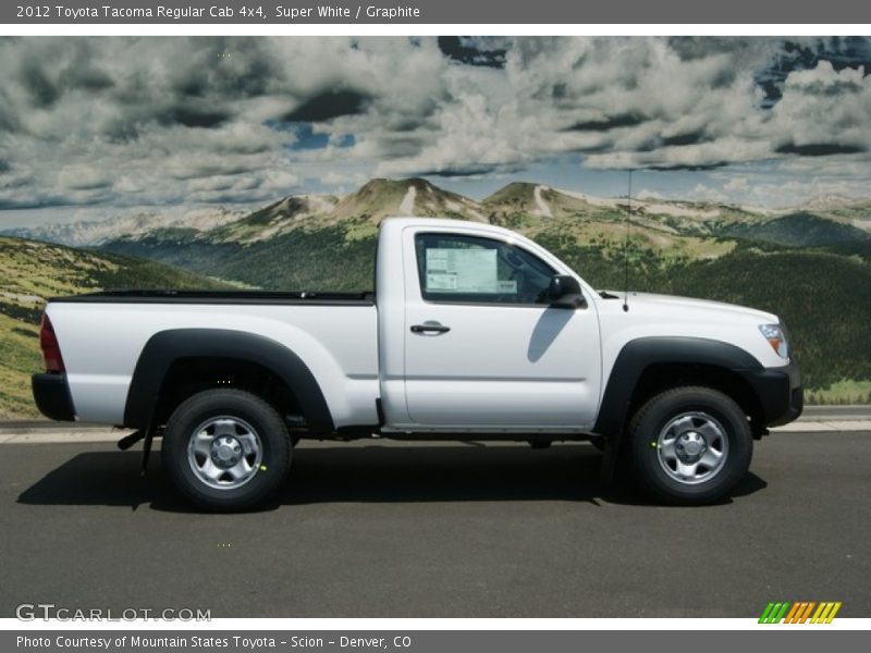 Super White / Graphite 2012 Toyota Tacoma Regular Cab 4x4