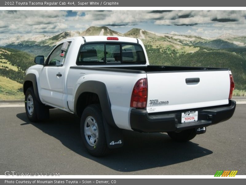 Super White / Graphite 2012 Toyota Tacoma Regular Cab 4x4