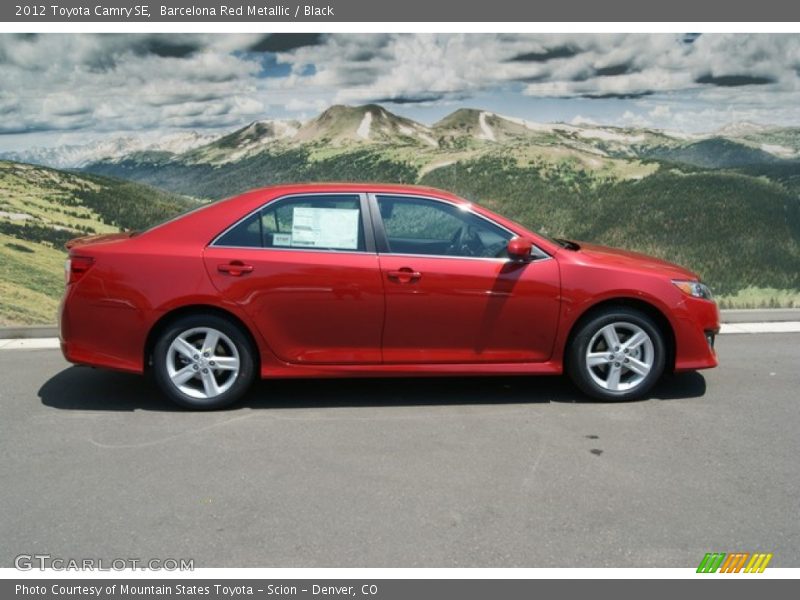 Barcelona Red Metallic / Black 2012 Toyota Camry SE