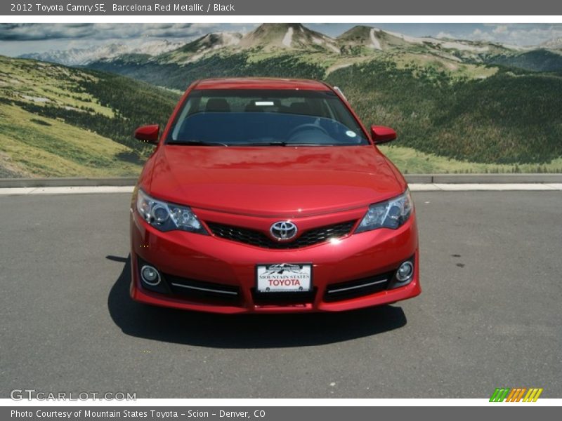 Barcelona Red Metallic / Black 2012 Toyota Camry SE
