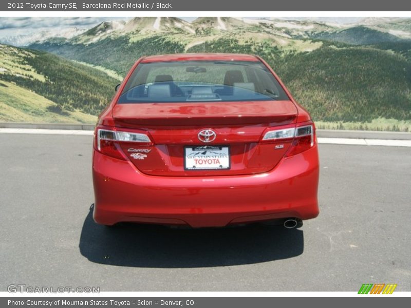 Barcelona Red Metallic / Black 2012 Toyota Camry SE
