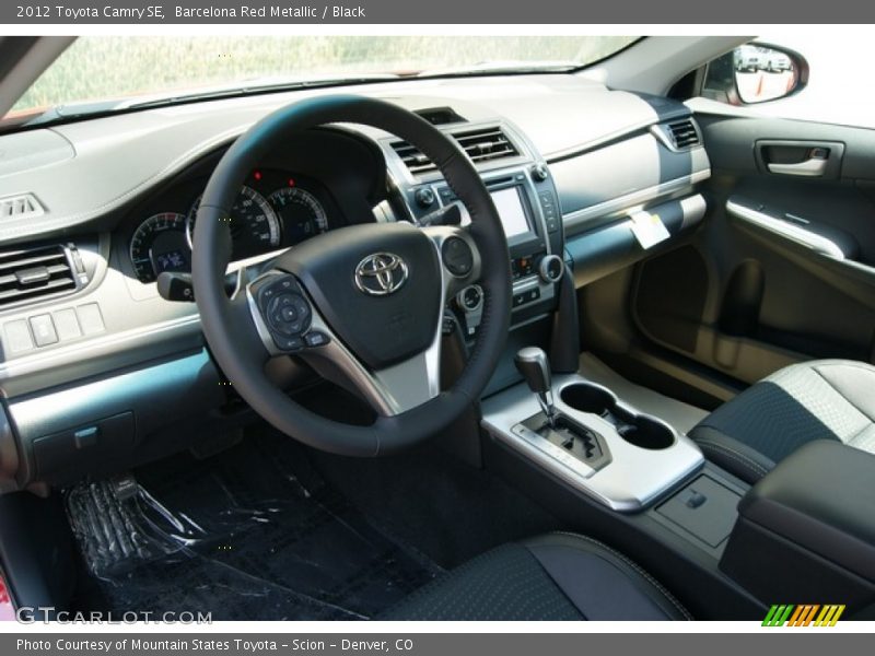 Barcelona Red Metallic / Black 2012 Toyota Camry SE