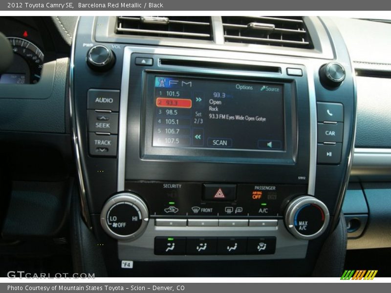 Barcelona Red Metallic / Black 2012 Toyota Camry SE