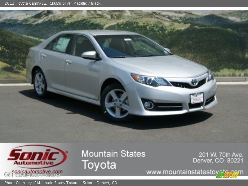 Classic Silver Metallic / Black 2012 Toyota Camry SE