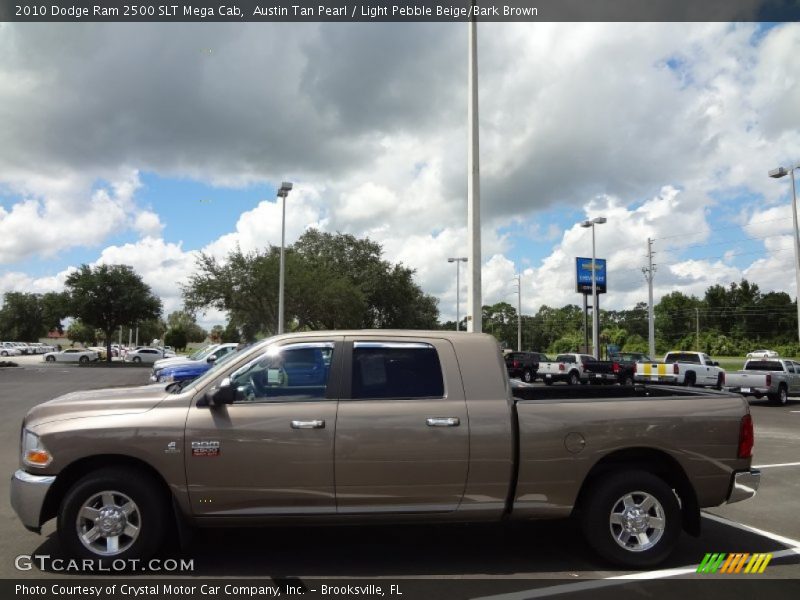 Austin Tan Pearl / Light Pebble Beige/Bark Brown 2010 Dodge Ram 2500 SLT Mega Cab