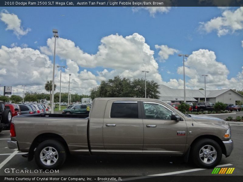 Austin Tan Pearl / Light Pebble Beige/Bark Brown 2010 Dodge Ram 2500 SLT Mega Cab