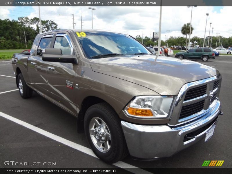 Austin Tan Pearl / Light Pebble Beige/Bark Brown 2010 Dodge Ram 2500 SLT Mega Cab