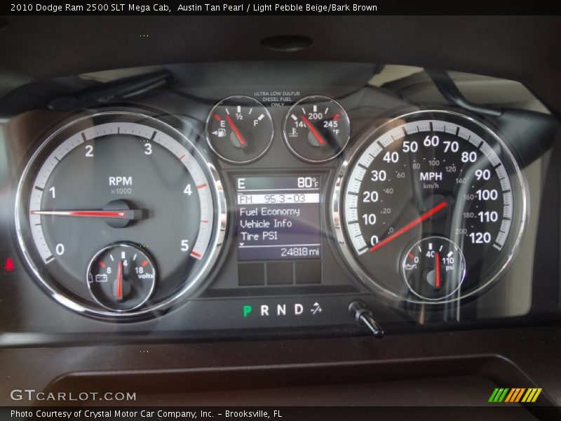 Austin Tan Pearl / Light Pebble Beige/Bark Brown 2010 Dodge Ram 2500 SLT Mega Cab