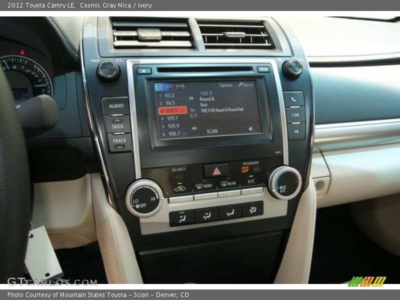 Cosmic Gray Mica / Ivory 2012 Toyota Camry LE