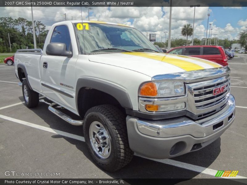 Summit White / Neutral 2007 GMC Sierra 2500HD Classic Regular Cab