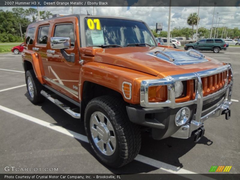 Desert Orange Metallic / Ebony Black 2007 Hummer H3 X