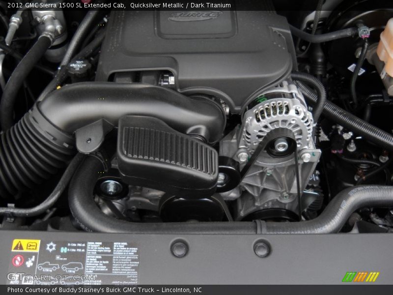Quicksilver Metallic / Dark Titanium 2012 GMC Sierra 1500 SL Extended Cab
