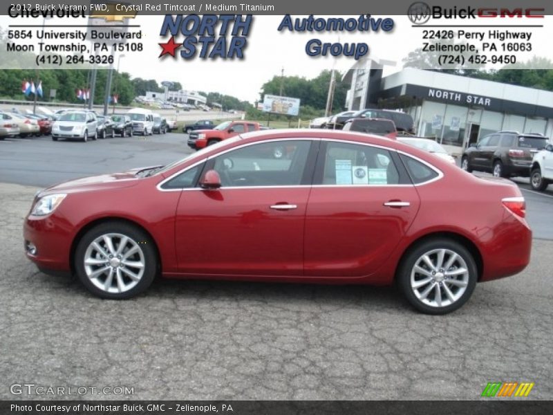 Crystal Red Tintcoat / Medium Titanium 2012 Buick Verano FWD