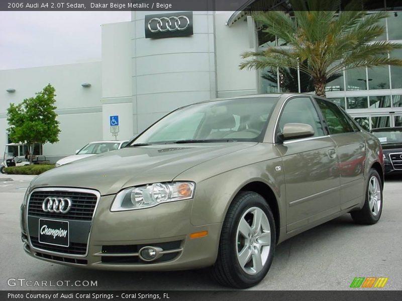 Dakar Beige Metallic / Beige 2006 Audi A4 2.0T Sedan
