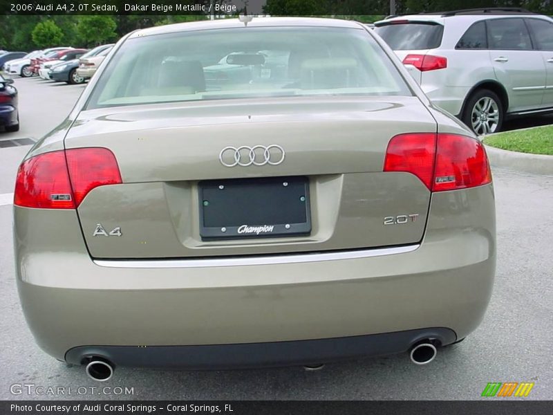 Dakar Beige Metallic / Beige 2006 Audi A4 2.0T Sedan