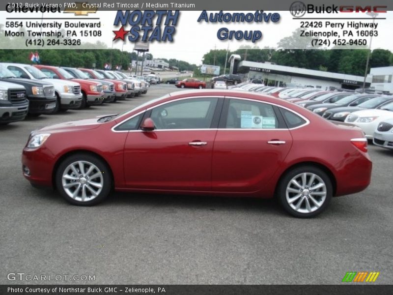 Crystal Red Tintcoat / Medium Titanium 2012 Buick Verano FWD