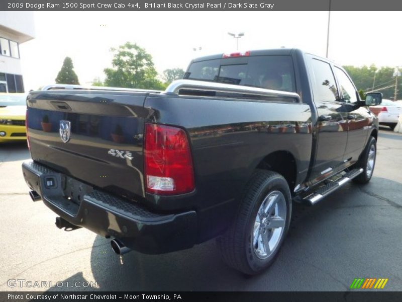 Brilliant Black Crystal Pearl / Dark Slate Gray 2009 Dodge Ram 1500 Sport Crew Cab 4x4