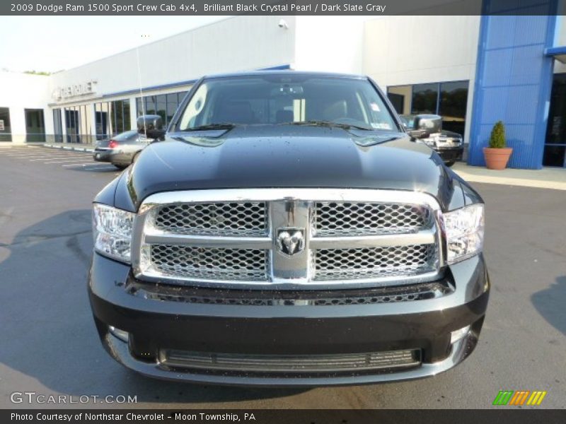 Brilliant Black Crystal Pearl / Dark Slate Gray 2009 Dodge Ram 1500 Sport Crew Cab 4x4