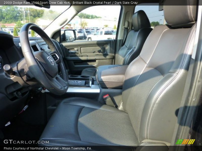 Brilliant Black Crystal Pearl / Dark Slate Gray 2009 Dodge Ram 1500 Sport Crew Cab 4x4