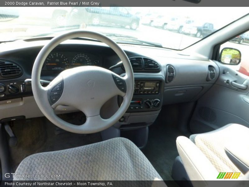 Patriot Blue Pearl / Mist Grey 2000 Dodge Caravan