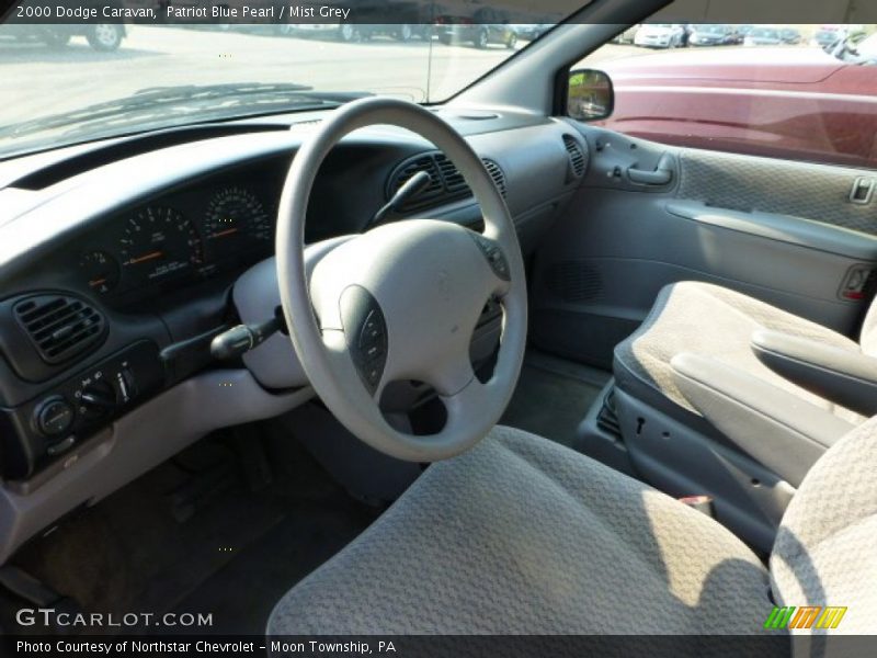 Patriot Blue Pearl / Mist Grey 2000 Dodge Caravan