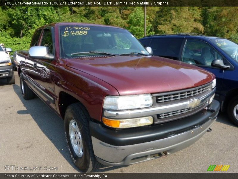 Dark Carmine Red Metallic / Graphite 2001 Chevrolet Silverado 1500 Z71 Extended Cab 4x4