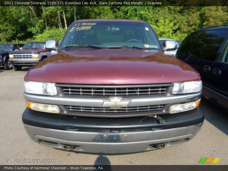 Dark Carmine Red Metallic / Graphite 2001 Chevrolet Silverado 1500 Z71 Extended Cab 4x4