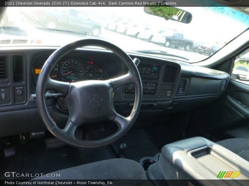 Dark Carmine Red Metallic / Graphite 2001 Chevrolet Silverado 1500 Z71 Extended Cab 4x4