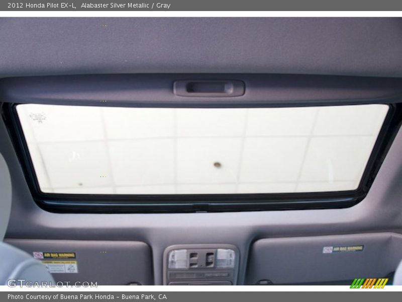 Alabaster Silver Metallic / Gray 2012 Honda Pilot EX-L