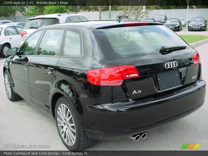 Brilliant Black / Beige 2008 Audi A3 2.0T