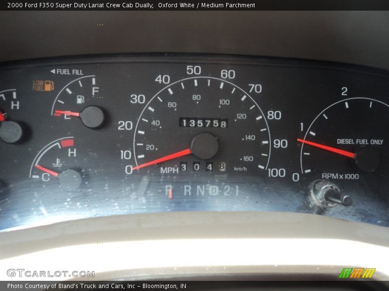 Oxford White / Medium Parchment 2000 Ford F350 Super Duty Lariat Crew Cab Dually