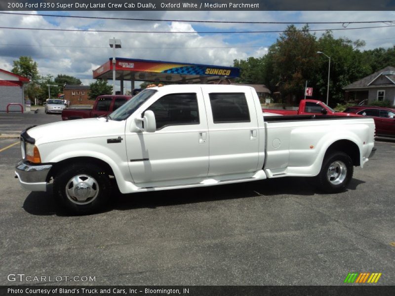 Oxford White / Medium Parchment 2000 Ford F350 Super Duty Lariat Crew Cab Dually