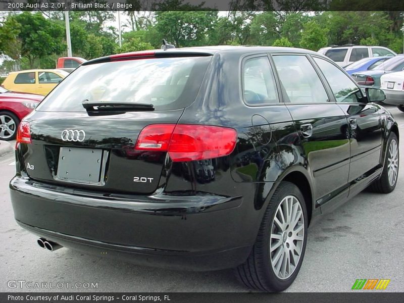 Brilliant Black / Beige 2008 Audi A3 2.0T