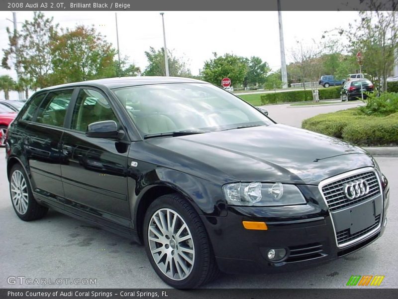 Brilliant Black / Beige 2008 Audi A3 2.0T