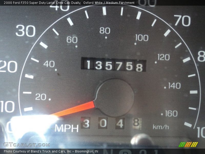 Oxford White / Medium Parchment 2000 Ford F350 Super Duty Lariat Crew Cab Dually