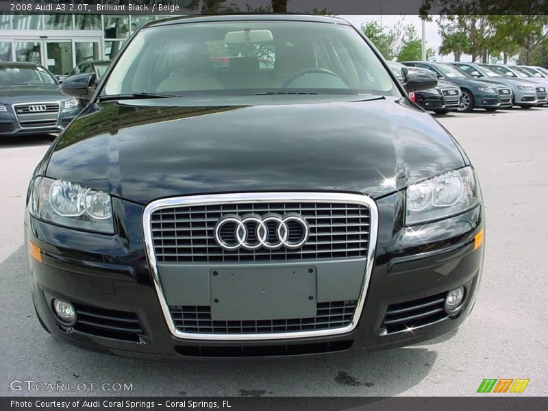Brilliant Black / Beige 2008 Audi A3 2.0T