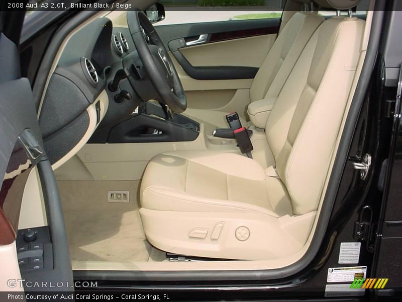 Brilliant Black / Beige 2008 Audi A3 2.0T