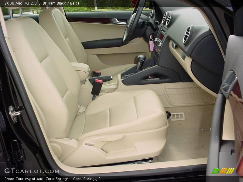 Brilliant Black / Beige 2008 Audi A3 2.0T