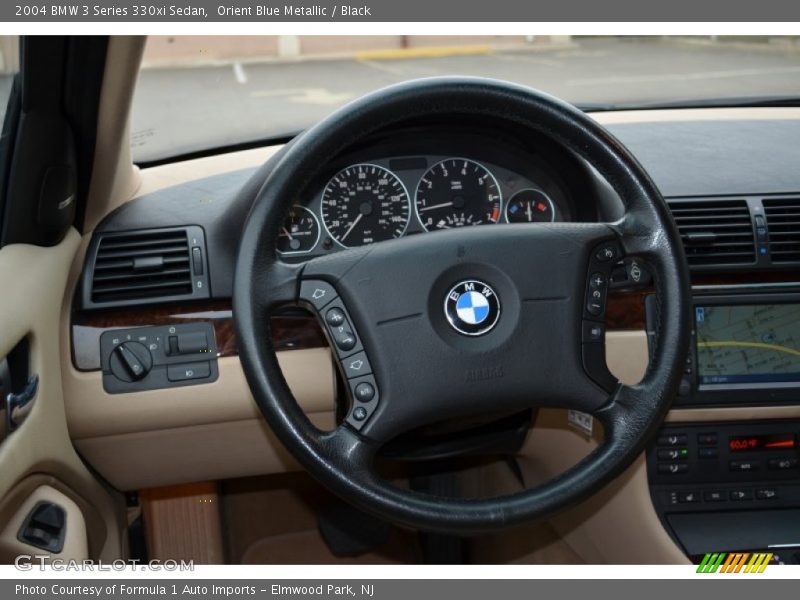 Orient Blue Metallic / Black 2004 BMW 3 Series 330xi Sedan
