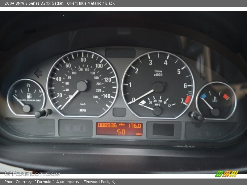 Orient Blue Metallic / Black 2004 BMW 3 Series 330xi Sedan