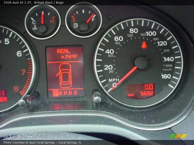 Brilliant Black / Beige 2008 Audi A3 2.0T