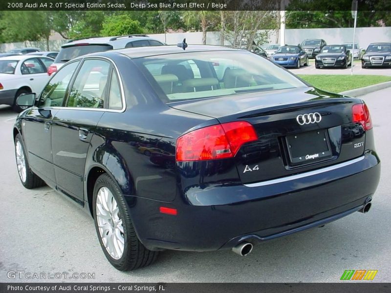 Deep Sea Blue Pearl Effect / Beige 2008 Audi A4 2.0T Special Edition Sedan