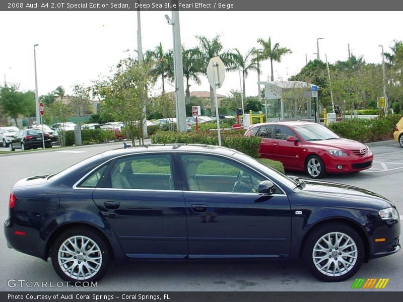 Deep Sea Blue Pearl Effect / Beige 2008 Audi A4 2.0T Special Edition Sedan