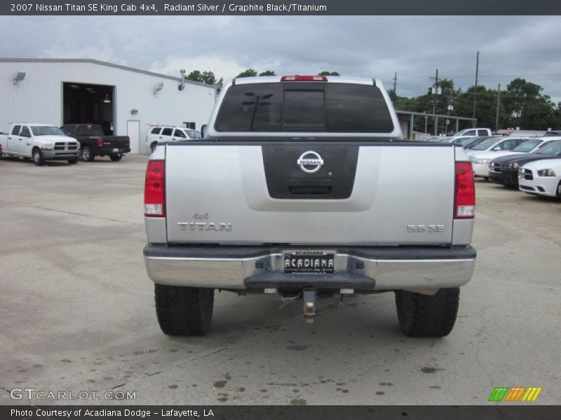 Radiant Silver / Graphite Black/Titanium 2007 Nissan Titan SE King Cab 4x4